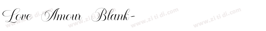 Love Amour Blank字体转换